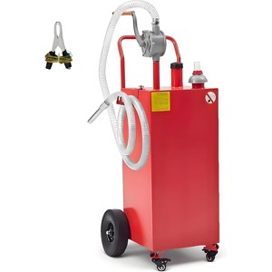 45-Gallon Fuel Transfer Caddy with 12V Pump, Heavy-Duty Rolling Gas Container for Vehicles, ATVs, Equipment - 1 of 4