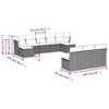 vidaXL 10 Piece Patio Sofa Set with Cushions - Beige and Cream Without Table - 3 of 4