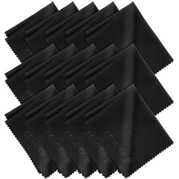 Fosmon Microfiber Cleaning Cloth - 6 x 7 inches - Black - 15 Pack