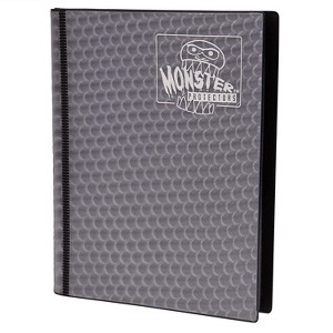 Monster 4 Pocket Trading Card Binder - Holofoil Black Album, Side Loading Padded Pockets, Double Sided, Holds 160 Cards, For Sport, Gaming, Kpop, Gift - 1 of 4