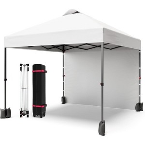 10x10 Pop Up Canopy with Sidewalls, Portable Outdoor Canopy with One Push Setup, Easy Set-Up Waterproof Pop Up Tent for Outdoor Party - 1 of 4