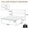 14 inch Full Size Bed Frame Metal Platform Mattress Foundation with Headboard - 2 of 4