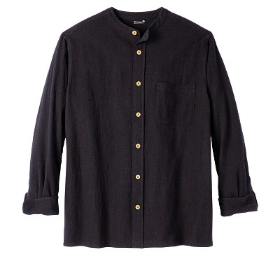 KingSize Men's Big & Tall Gauze Mandarin Collar Shirt