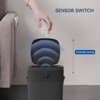 SEVOBAL Indoor Trash Cans Automatic Touchless Infrared Motion Sensor Trash Can, 3 Gal 12 L Rectangular Hands-Free Garbage Bin, Gray, 10.1"*10.3"*13.6" - 4 of 4