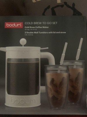 make some cold brew for the morning shift with me! using my @Bodum col