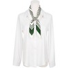 INSPIRE CHIC Women's Satin Striped Square Contrast Color Neckerchief Neck Scarves 1 Pc - 2 of 4