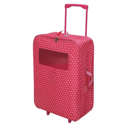 Double doll travel case with bunk clearance bed