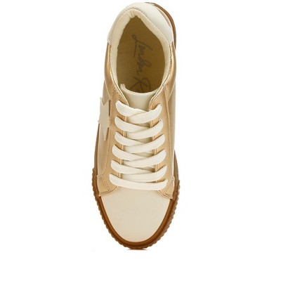 Женские кроссовки London Rag Womens Jumping jacks Metallic Faux Leather Star Sneakers 9 — фото 5