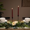 Northlight LED Flickering Taper Flameless Swirled Christmas Candles - 9.5" - Red - Set of 2 - 2 of 4