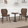 Tangkula Dining Chairs Set of 2 w/ Padded Back Metal Legs & 2 Adjustable Foot Pads - 3 of 4