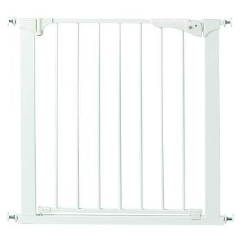 Command Pet Products Hallway Stairway Doorway No Drill Steel Pressure Gate with 2-Way Door for Pets, Adjustable Width, 29" to 32"W x 29.5"H, White