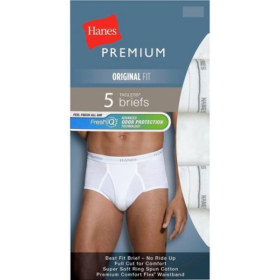 Hanes Tagless Briefs 6-Pack Full-rise White Underwear Size 2XL