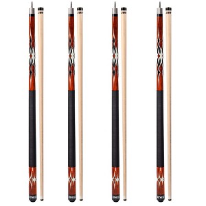 GSE Set of 4 Canadian Maple Hardwood Billiard Pool Cue Sticks, 58" 2-Piece Pool Cues for Commercial/Bar & House (18/19/20/21Ounce) - 1 of 1