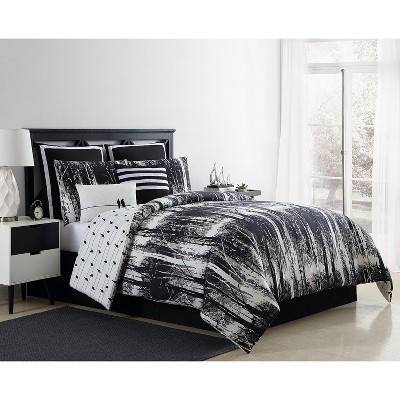 black and white bedding set