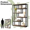 Kumasinova 6-Tier Bookshelf,Freestanding 69 Inch Bookcase with Staggered Shelves for Living Room,Bedroom,Office,Kitchen,Bathroom - 3 of 4