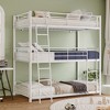 Triple Twin Bunk Bed with Safety Guardrails and Ladder - 2 of 4