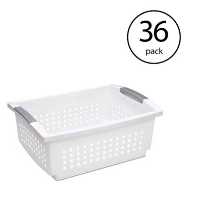 Sterilite Large Plastic Stacking Closet Organizer and Storage Basket (36 Pack)