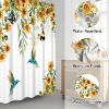 LunaLulinlk Yellow Sunflower Shower Curtain Spring Floral Birds - 4 of 4