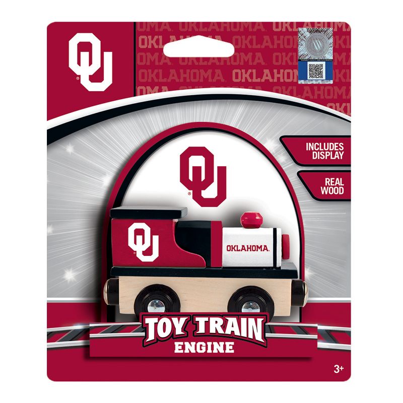 MasterPieces Officially Licensed NCAA Oklahoma Sooners Wooden Toy Train Engine For Kids, 3 of 4