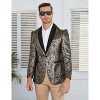 WhizMax Men's Fashion Suit Jacket Blazer One Button Luxury Weddings Party Dinner Prom Tuxedo - 2 of 4