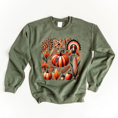 Simply Sage Market Women's Graphic Sweatshirt Thanksgiving Boho