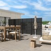 PexFix 72 in. x 47 in. Outdoor Privacy Rectangle Screen Galvanized Steel Panel Divider in Black - 3 of 4