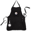 Evergreen Pittsburgh Steelers Black Grill Apron- 26 x 30 Inches Durable Cotton with Tool Pockets and Beverage Holder - 2 of 2