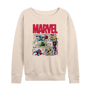 Women's - Marvel - Comic Book Panels Lightweight French Terry Slouchy - 1 of 4