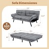 Vipbear 68" Futon Sofa Bed,Convertible Memory Foam Couch Bed,Folding Sofa Bed Sleeper Couch - 4 of 4