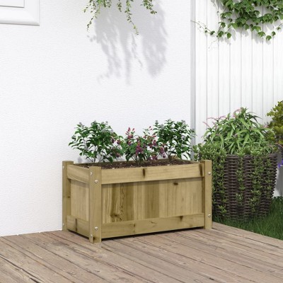 vidaXL Garden Planter 23.6"x12.2"x12.2" Impregnated Wood Pine