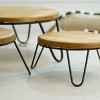 VIP Wood 14.5 in. Brown Round Risers with Hairpin Legs Set of 3 - 4 of 4