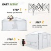 EAGLE PEAK 12'x8' Portable Large Walk-in Greenhouse, Roll-Up Zipper Entry Doors and Side Windows - 2 of 4