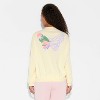 Women's Wicked Butterfly Pearl Graphic Sweatshirt - Cream - 3 of 3