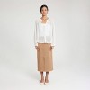 Women's Ruffled Neck Raglan Sleeves Blouse - A New Day™ - 3 of 4