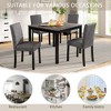 5-Piece Dining Table Set with 4 Chairs, Dining Table Set for 4 with Chairs, Wooden Dining Table Set for Kitchen, Dining Room - 2 of 4