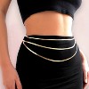Turandoss 18K Gold Waist Chain for Women - Layered Snake Body Chain Adjustable, Sexy Belly Chains Waterproof, Birthday Christmas Gifts for Women - 4 of 4