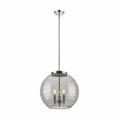 Athens Deco Swirl - 3 Light Pendant In Industrial Style-17.13 Inches Tall and 15.75 Inches Wide