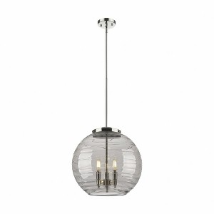 Athens Deco Swirl - 3 Light Pendant In Industrial Style-17.13 Inches Tall and 15.75 Inches Wide - 1 of 1