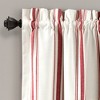 Lush Décor Farmhouse Stripe Yarn Dyed Recycled Cotton Valance Red Single 52x18+2 - 2 of 4