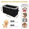 iMountek"Small Dog Car Seat with Harness & Velvet Cushion for Pets Up to 9lbs, Center Console Booster"Black - 3 of 4