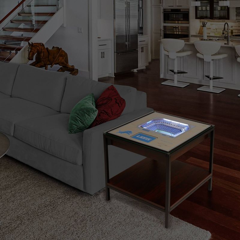 NFL Detroit Lions 25-Layer StadiumViews Lighted End Table, 2 of 6