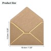 Unique Bargains Thick Paper Greeting Card A7 Envelopes with Gold Border 5" x 7" 200 Pcs - 2 of 4