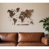 HomeRoots 24" X 39" Brown Wood World Map Hanging Dimensional Sculpture - 2 of 4