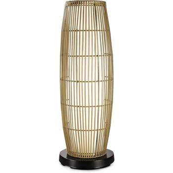 Patio Living Concepts PatioGlo LED Floor Lamp, Bright White, Natural Resin Bamboo Cover 65850