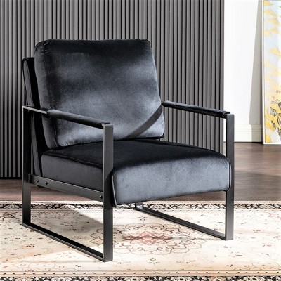 NicBex PU Leather/Microfiber/Velvet Accent Chair with Metal Frame,Mid Century Arm Chair with Cushion for Bedroom,Reading Room