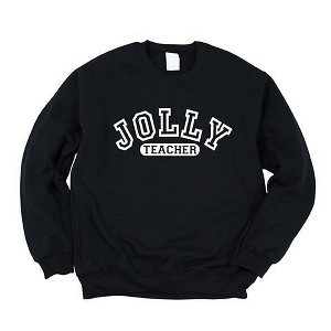 Simply Sage Market Women's Graphic Sweatshirt Jolly Teacher Varsity - 1 of 4