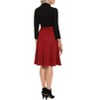EG PRO Suede Women Skirt High Neck 3/4 Sleeve Ribbed Top Gold Button Detail - 4 of 4