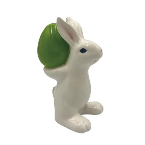 Transpac Ceramic Easter Bunny w/Cabbage Figurines Home Decorations Easter - 1 of 1