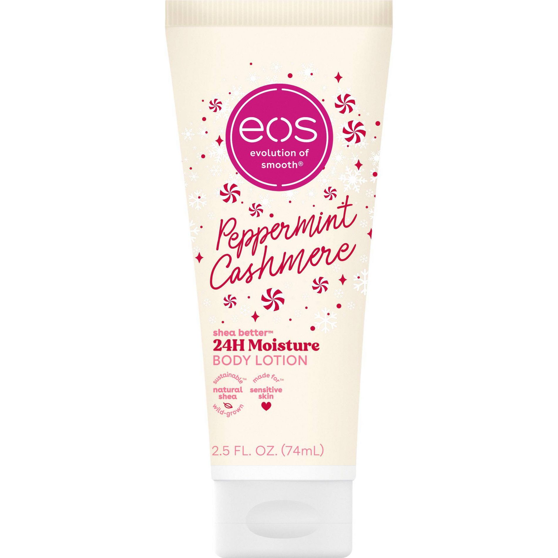 eos Mini Holiday Body Lotion - Peppermint Cashmere - Travel Size - 2.5 fl oz
