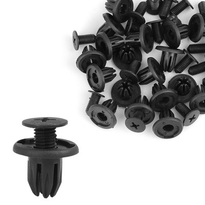 X AUTOHAUX 30pcs 9mm Hole Dia Plastic Bolt Rivets Fasteners Trim Panel Retainer Clips Black for GM 